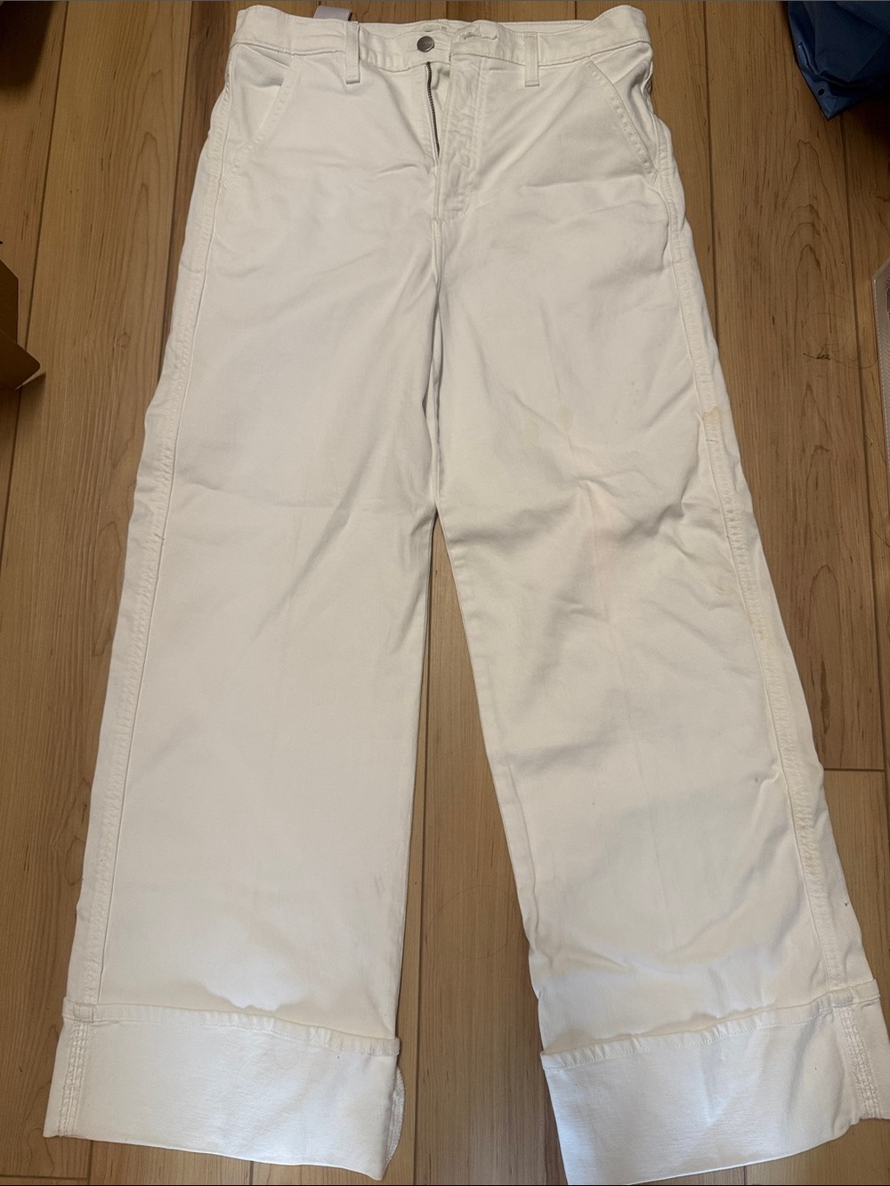 Joe's Jeans White Wide-Leg Crop Jeans Sz 30